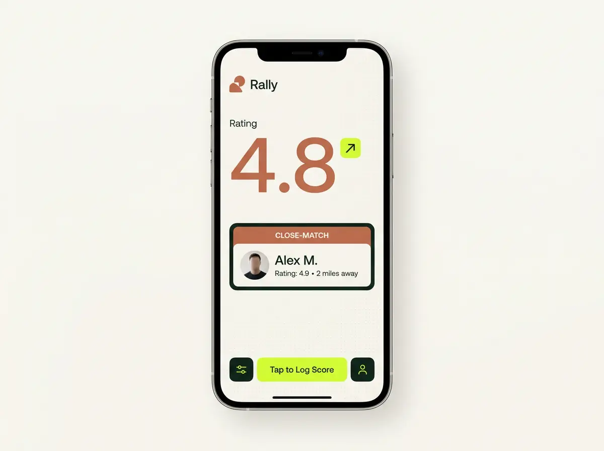 Rally rating and matchmaking screen