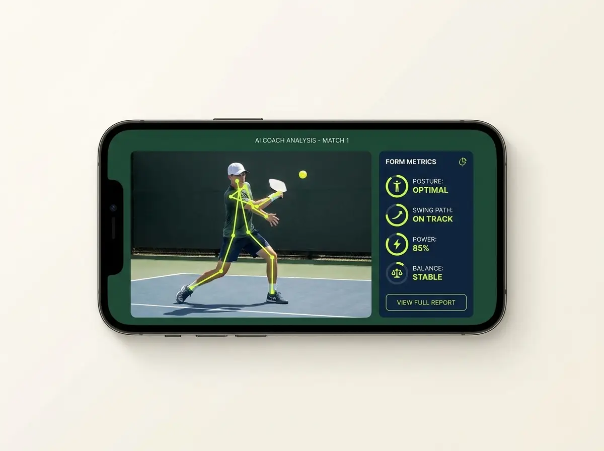 Rally AI coach analysis screen on mobile