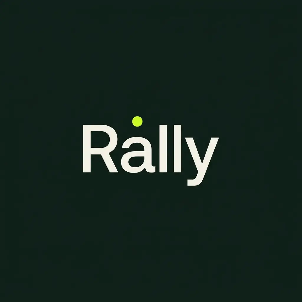 Rally wordmark logo on dark