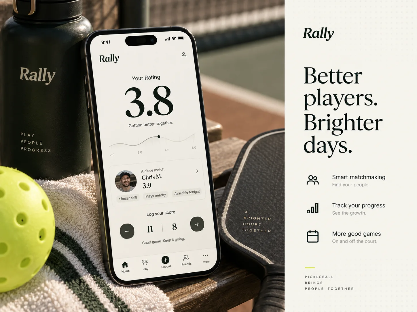 Rally rating and matchmaking screen