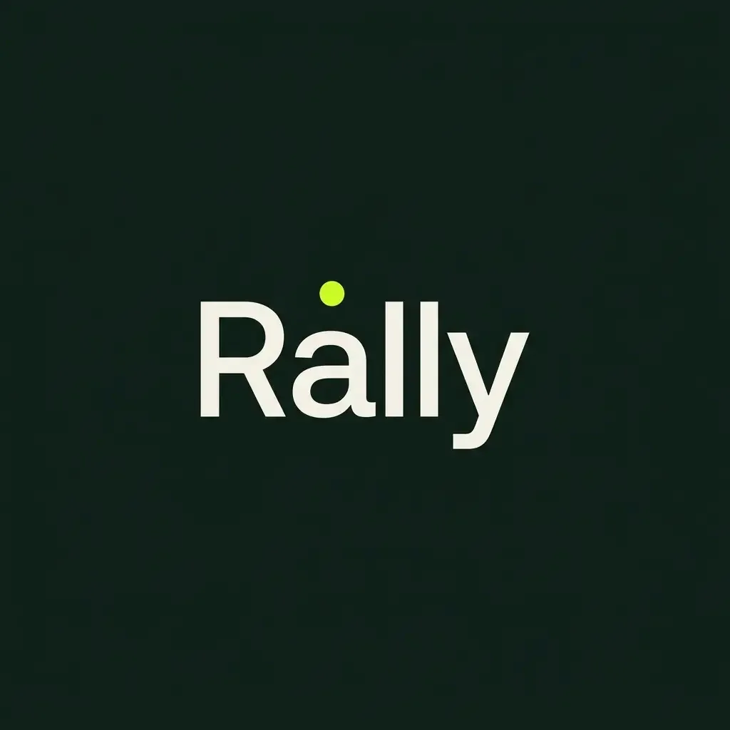 Rally wordmark logo on dark